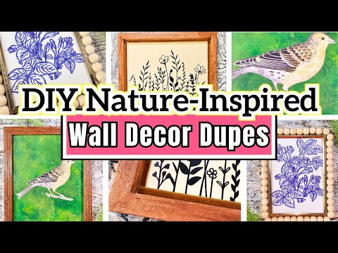 🌿UNIQUE Nature-Inspired Anthropologie Wall Art Dupes | Cricut DIYs