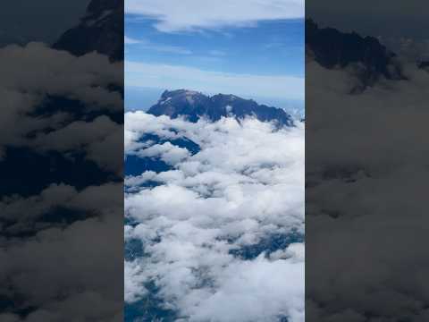 Flying over Mount Kinabalu is Southeast Asia highest peak on Firefly Airlines #sabah #malaysia