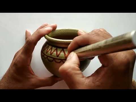 4 Easy pot decoration ideas for beginners | Pot painting ideas | Acrylic pot painting | tingideas