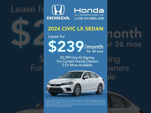 2024 Honda Civic Lease | Honda of Downtown Los Angeles #hondacars #honda #hondacivic