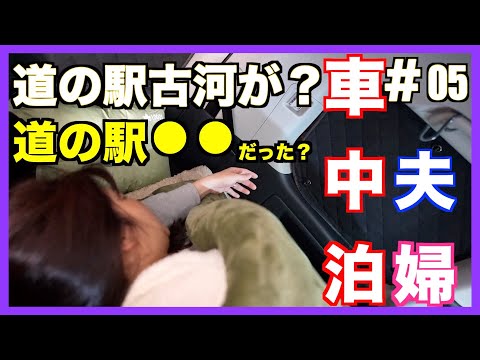 【車中泊】夫婦で車中泊道の駅古河の予定が道の駅◎◎だった！