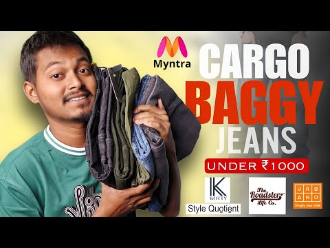 Best MEN CARGO BAGGY JEANS Haul from MYNTRA 👖*UNDER 1000* Roadster, Urbano, Etc.