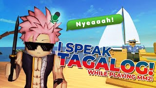 (MM2) PLAYING MM2 BUT I SPEAK TAGALOG *FUNNY* #roblox #mm2 #mm2roblox