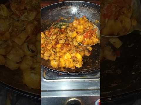 Aalu soya badi ki sabji #aalu soya chunks #desi recipe #desi food #shorts