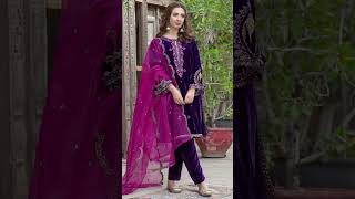 trending velvet suit designs#designerkurti #kashmir