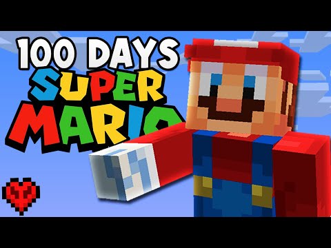 I Survive 100 Days of NEW Super Mario in Hardcore Minecraft