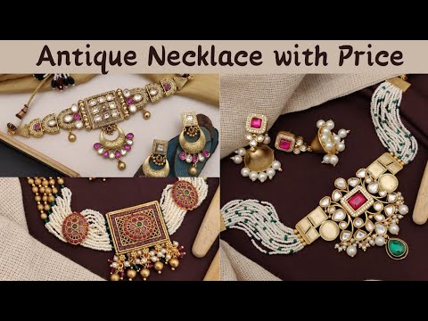 Necklace Design with Price - Antique Necklace Set Online Shopping - Latest Necklace Designs 2024