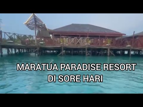 FEEDING FISH SAMBIL MENIKMATI SUNSET DI MARATUA PARADISE RESORT🏝#wisata#wisataalam#maratua#island