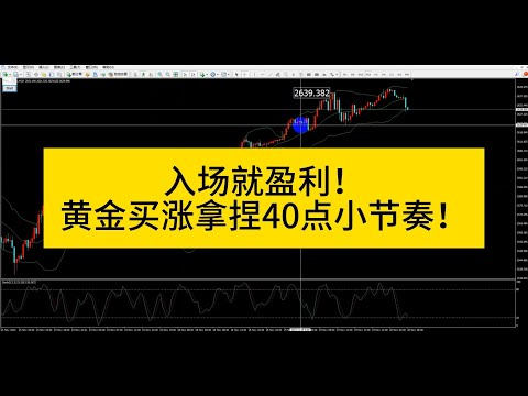 【直播回顾】入场就盈利！黄金买涨拿捏40点小节奏！