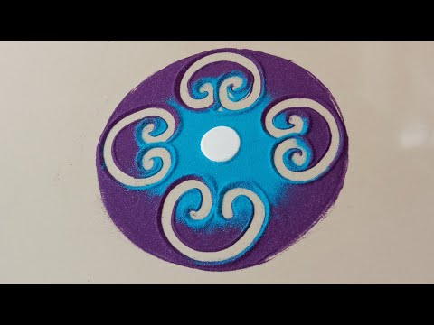 Simple and beautiful rangoli design|relaxing and satisfying rangoli|easy rangoli 2023