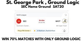 SEC vs MICT Dream11 GROUND LOGIC &  Prediction #SAT20 #SAvsMICTDREAM11