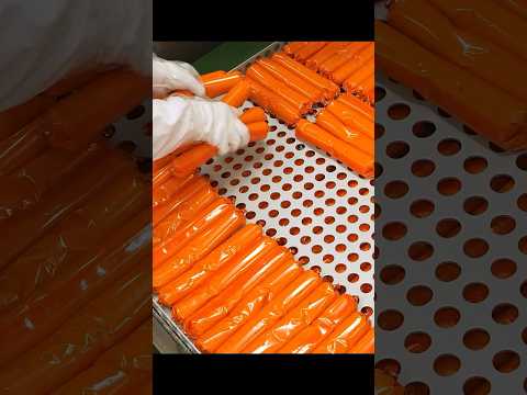 놀라운 소시지 대량생산 현장!  / A mass Prodution of Sausage! / korean food factory #shorts