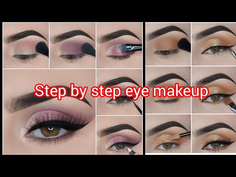 very easy eyes 👀 tutorial🥰| eye make-up steps| step by step makeup tutorials