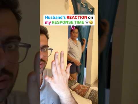 Husband REACTION on Wife’s RESPONSE Time ⏰ 😳😳 #YTShorts #Shorts