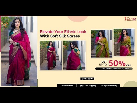 ✨ Elevate Your Ethnic Look with Soft Silk Sarees | Lajreedesigner ✨