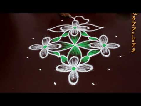 beautiful rangoli design | easy kolam | rangavalli muggulu by sunitha