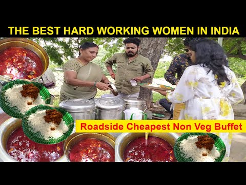 Cheapest Roadside Unlimited Meals | Latest Food Videos 2022 | Hard Working Women Selling #streetfood