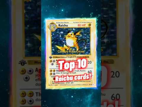 Top 10 EXPENSIVE Raichu Pokemon Cards ⚡️ #top10 #shorts #raichu