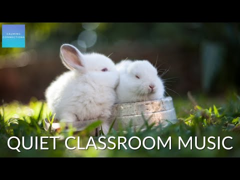 Quiet Classroom Music For Children - Rabbits 🐇 Relaxing music for elementary students & writing time