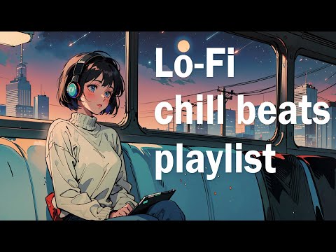 【chill Lo-fi playlist】 sleepless night Chill Beats🍀hiphop playlist with retro lofi music