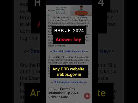 RRB JE Answer key 2024 #rrbje #rrbjekey #rrb #rrbanswerkey #rrbje2024