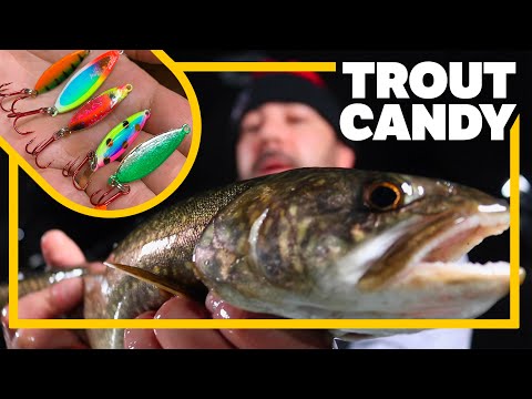 Ice Fishing For Lake Trout With Rattle Spoons