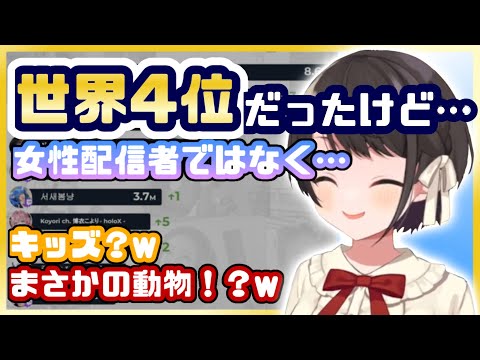 世界4位？でも、ジャンルは？？女性ライバーとして認識されていない疑惑にスバル爆笑www【大空スバル/ホロライブ/切り抜き】