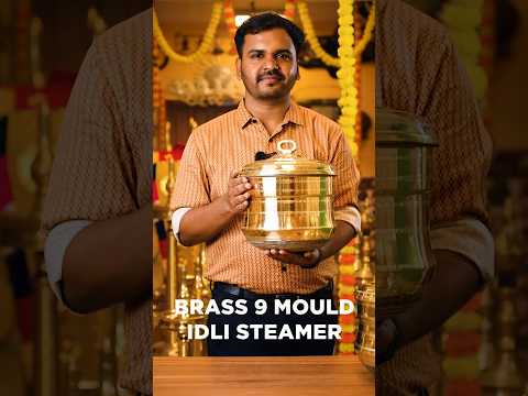 Traditional Brass Idli Steamer | 9 Mould Polished | Idli Maker