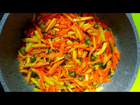 വെറും 5 മിനിറ്റിനുള്ളിൽ കാരറ്റ് മാങ്ങ അച്ചാർ|Carrot mango pickle|Jaisly's Homecooking show