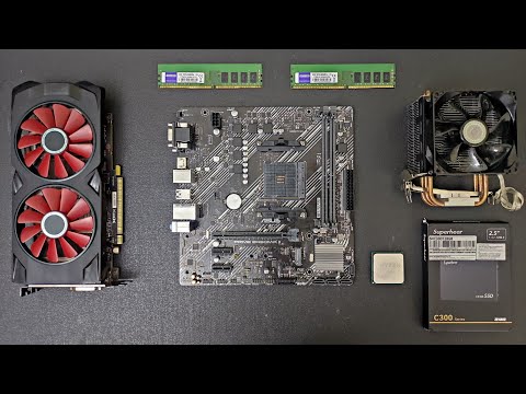 Ryzen 5 1600 + RX 580 2048sp Asus prime B450M-k 2 Gaming pc build