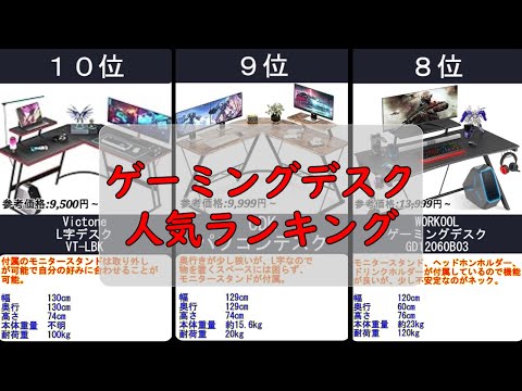 2024年【ゲーム環境向上に】ゲーミングデスク 人気ランキングTOP10