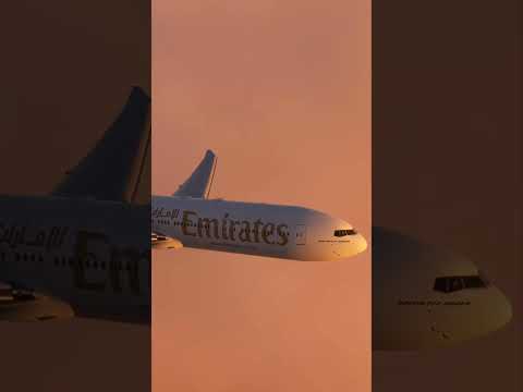 Emirates over Dubai sky Microsoft Flight Simulator #flyemirates  #travel #microsoftflightsimulator