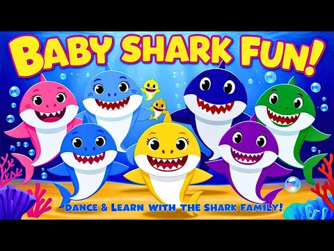 Baby Shark Rhyme 🦈🎶  Fun with Mommy, Daddy, Grandpa & Grandma Shark @MozuKidz