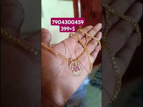 Impon pendant with micro gold plated chain#shortvideo