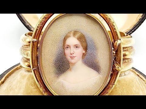 CROWN JEWEL 1850 PORTRAIT MINIATURE BRACELET VICTORIAN GOLD #jewellery #painting #gold #victorian