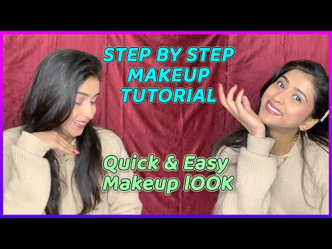 STEP BY STEP MAKEUP TUTORIAL 4 BEGINNERS | Makeup Look In Hindi | शुरु से सीखें | DIMPLE BHARDWAJ