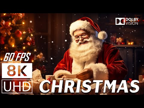 CHRISTMAS ATMOSPHERE 8K - Scenic Christmas Relaxation Film with Top Christmas Songs of All Time