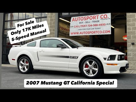 FOR SALE: 2007 Ford Mustang GT California Special ~ 5-Speed ~ 17k Miles ~ Clean Carfax ~ $25,900