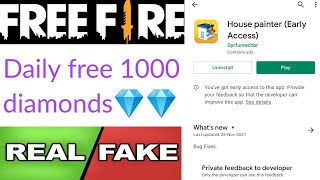 House painter app real or fake | free diamonds | Garena free fire | Tech Lover DK