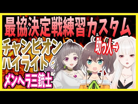 【メンヘラ三銃士】練習カスタムでチャンピオンをとった試合のハイライト！【切り抜き/Apex/VTuber最協決定戦/夏色まつり/不磨わっと/ミトゥン】