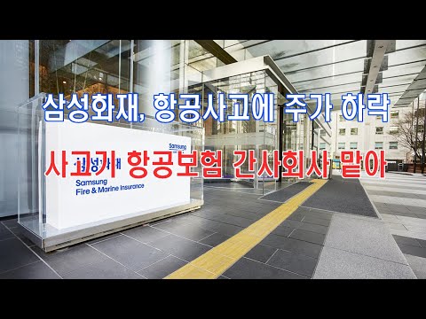 삼성화재, 항공사고에 주가 하락…사고기 항공보험 간사회사 맡아