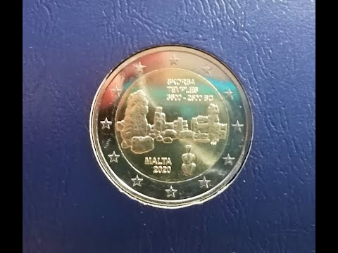 2 euros, la nueva moneda de Malta 2020 Templos de Skorba (150.000)