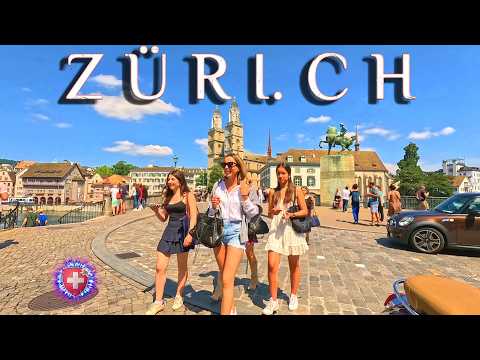 ZURICH SWITZERLAND ✨ Currently Stroll around BAHNHOFSTRASSE / Lake, Venice & Münsterhof 4K