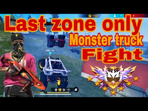 FREE FIRE| Last zone only monster truck driver| GMP FF| videos@GRANDMASTER rank push @gmp ff@video