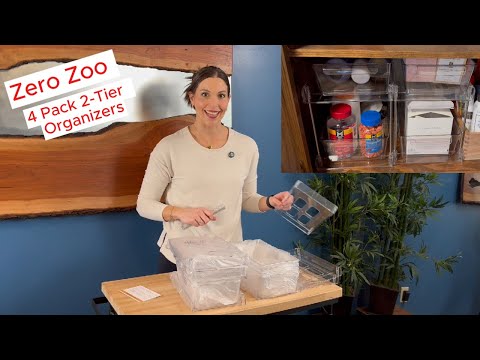 Zero Zoo 4 Pack 2-Tier Organizers great for all sorts of storage! #organization #organizer #storage