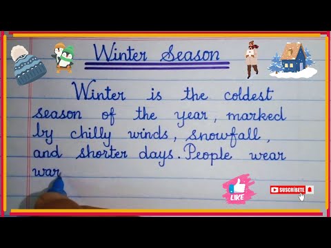 Short Essay on Winter Season | Few Lines Essay on Winter Season | Simple Cursive Writing Essay