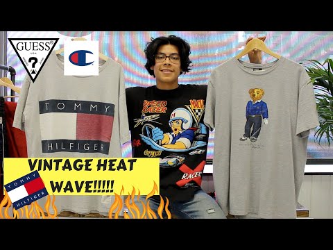 THRIFT HAUL | CRAZY TOMMY HILFIGER, POLO BEAR, VINTAGE RACING TEES, GUESS U.S.A and more!!