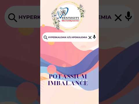 Difference Between #HyperkalemiavsHypokalemia in Sodium Levels 🧪#HealthTips #Shorts" @DentoSity