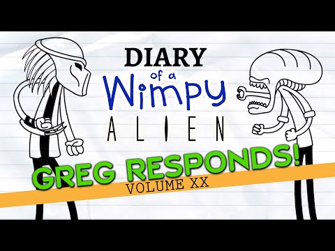 Diary of a Wimpy Alien: Greg Reacts to Your Comments VOLUME 20 (Wimpy Kid / Alien / Predator Parody)