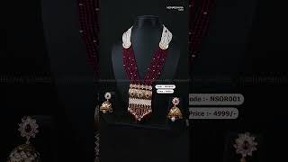 Price: 4,999/- | Code: NSOR001 | Kundan Jewellery long neck piece with antic finish, Bridal haram.